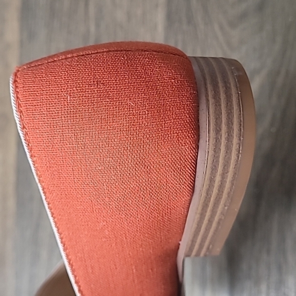 Violet & Red Season orange fabric loafers size 10M - Picture 10 of 10